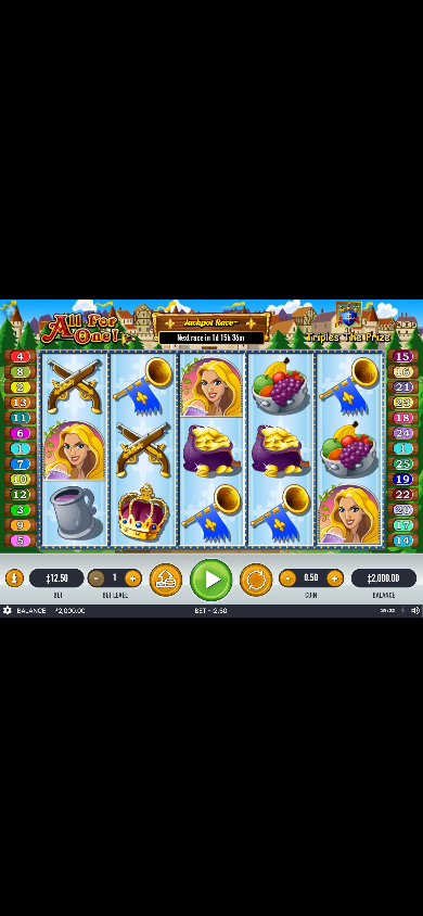 All For One - mobile demo on a 390 pixel screen