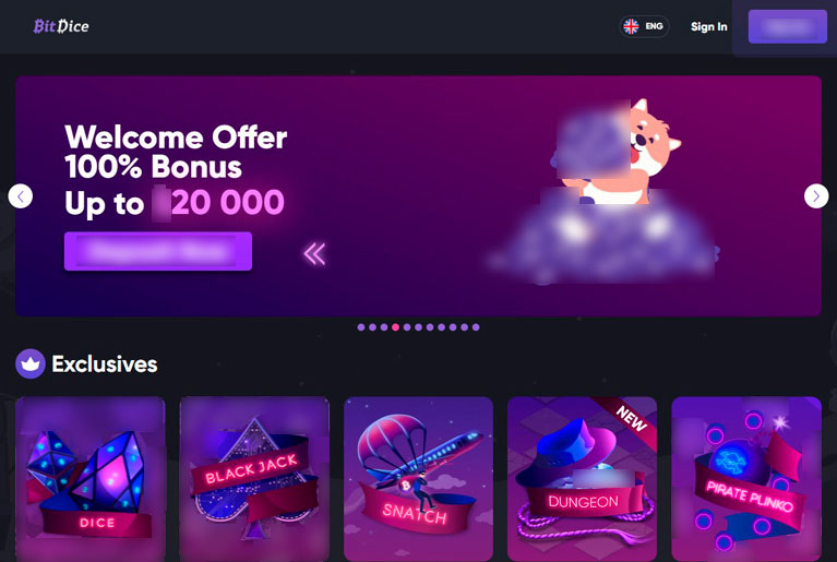 Интерфейс Bitdice