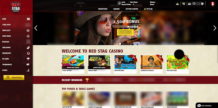 Интерфейс Red Stag