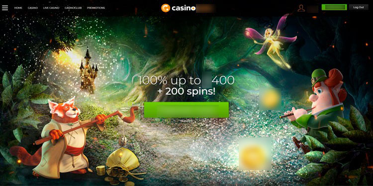 Интерфейс Casino Com