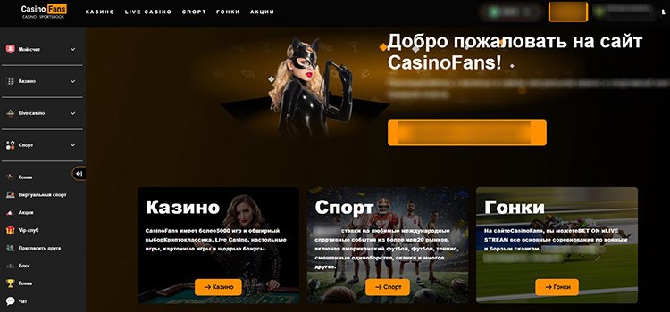 Интерфейс Fans