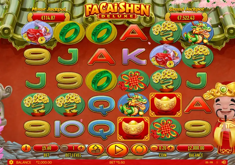 Fa Cai Shen Deluxe — игровое поле 6 на 5