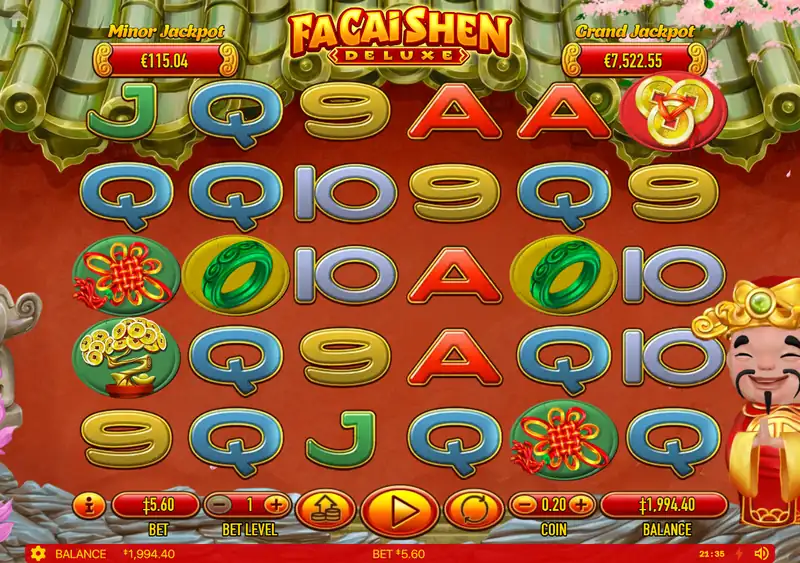 Fa Cai Shen Deluxe — результат тестового вращения