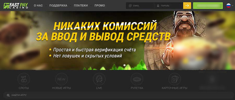 Интерфейс Fastpay