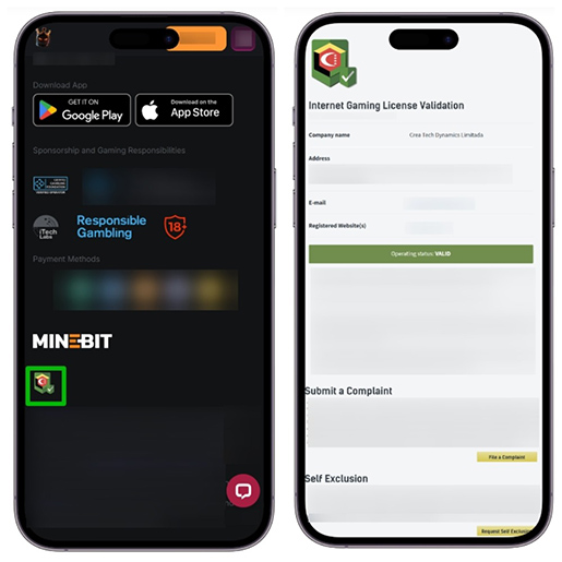 Интерфейс Minebit Casino