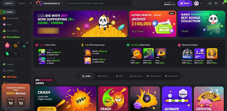 Интерфейс NanoGames