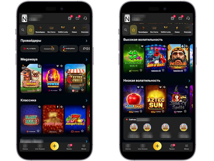 Игровой каталог Neft Casino