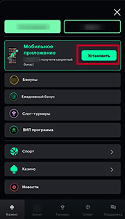 Интерфейс Amerio