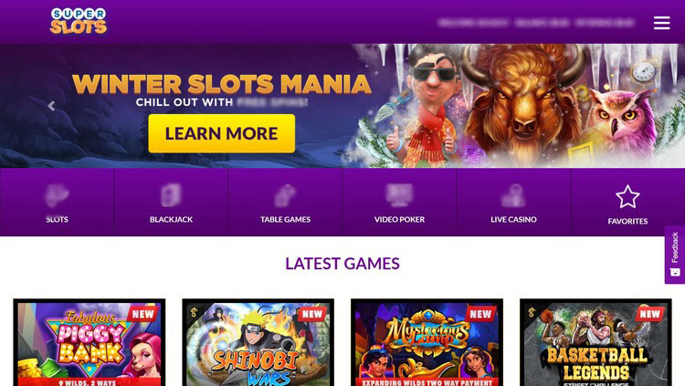 Интерфейс Super Slots Ag