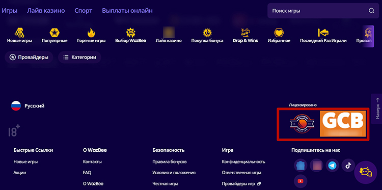 Интерфейс Wazbee