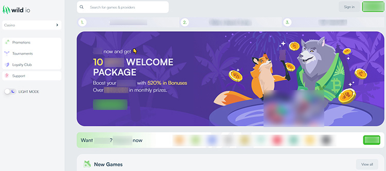 Игровой каталог Wild io