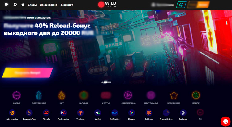 Интерфейс Wild Tokyo