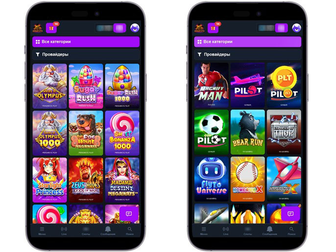 Игровой каталог Wincity Casino