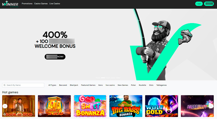 Интерфейс Winner Casino