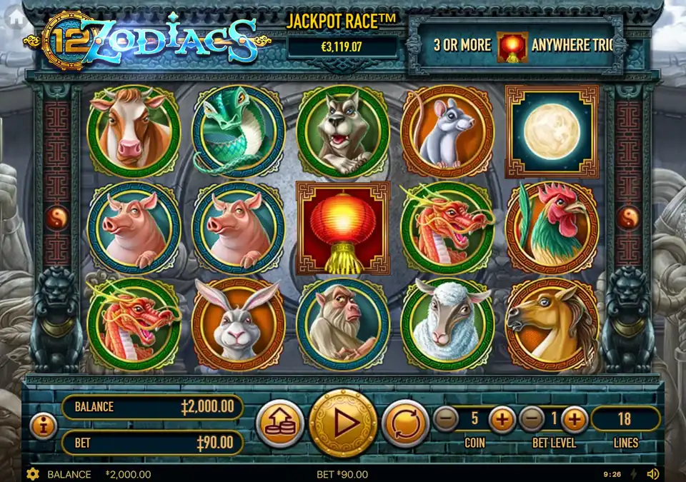 12 Zodiacs — поле 5 на 3