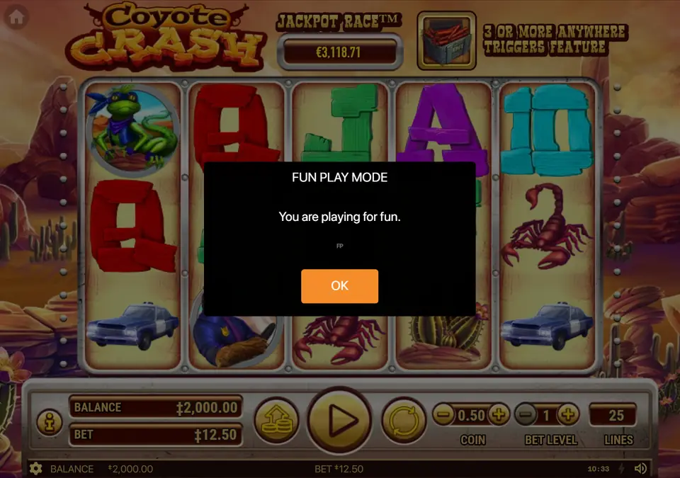 Coyote Crash — FUN PLAY MODE