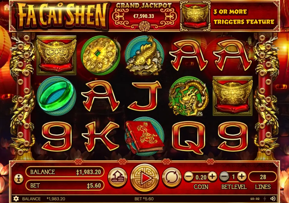 Fa Cai Shen — поле 5 на 3