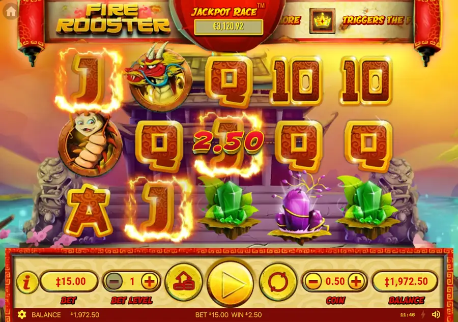 Fire Rooster — поле 5 на 3