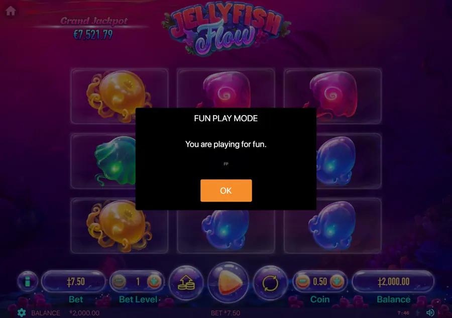 Jellyfish Flow — окно FUN PLAY MODE