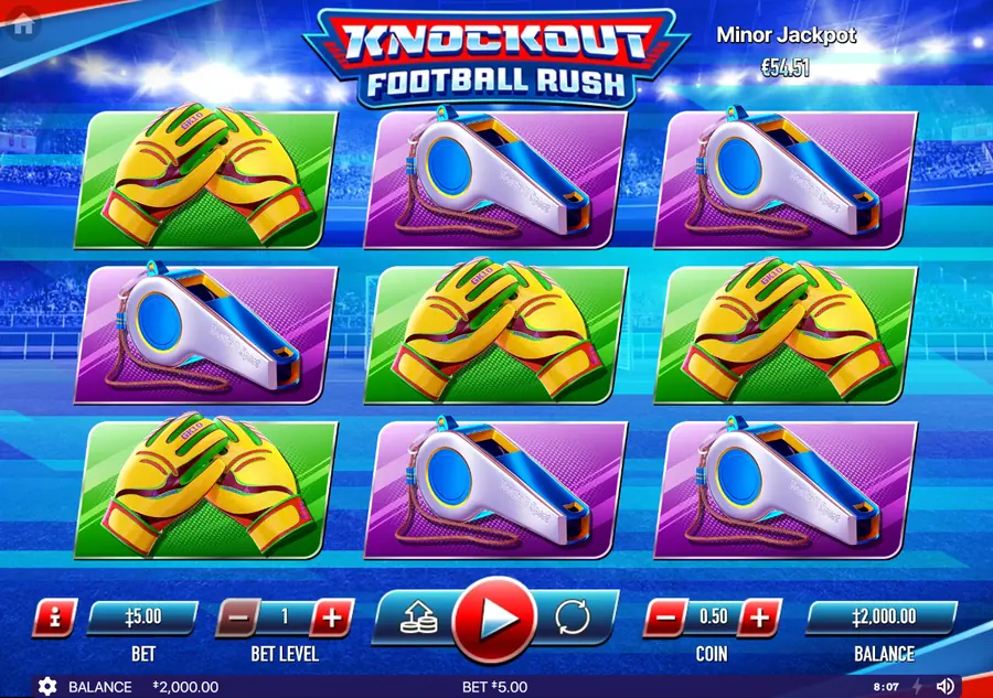 Knockout Football Rush — поле 3 на 3