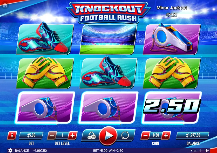 Knockout Football Rush — тестовое вращение