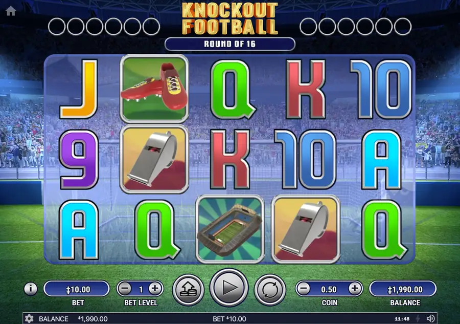 Knockout Football — тестовый Spin