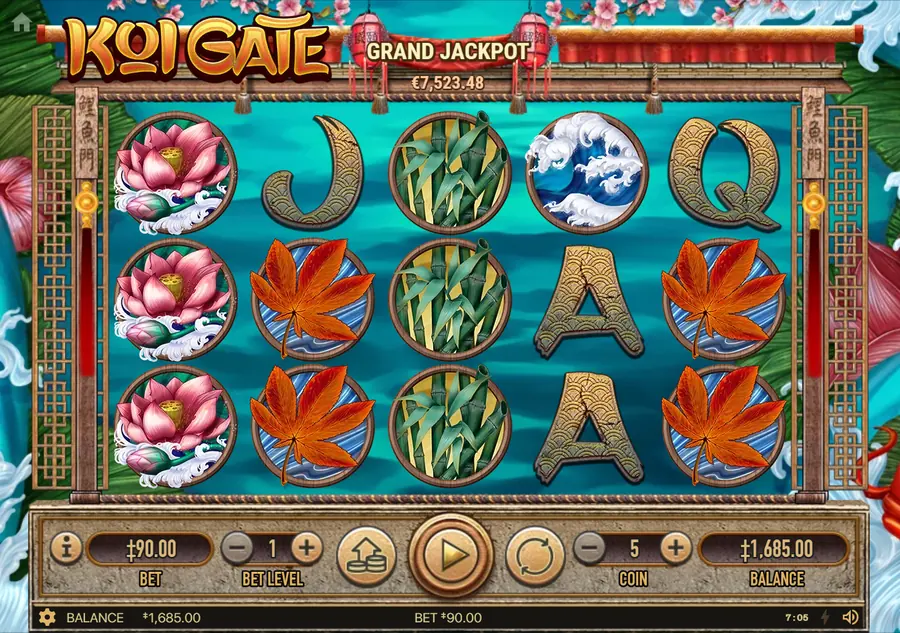 Koi Gate — результат тестового вращения
