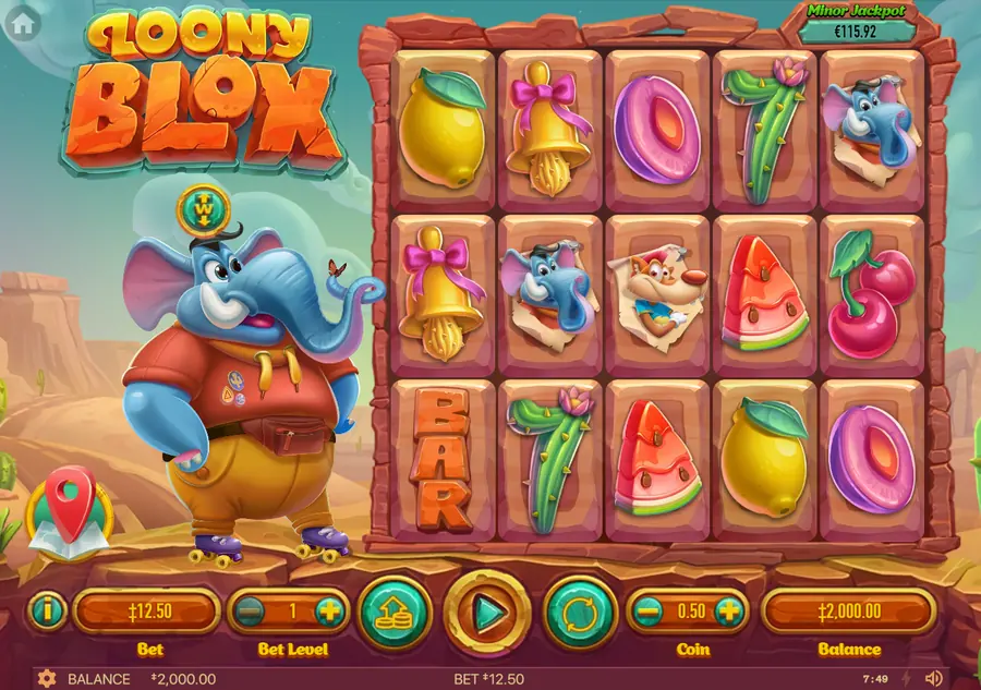Loony Blox — поле 5 на 3