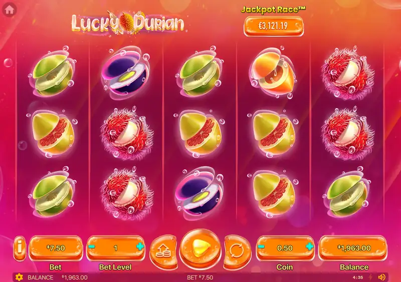 Lucky Durian — результат тестового вращения