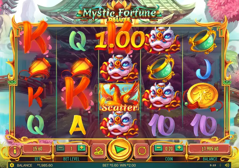 Mystic Fortune Deluxe — поле 5 на 4 и Phoenix Scatter
