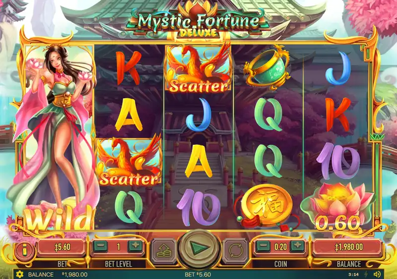Mystic Fortune Deluxe — расширенный Wild и lotus prize