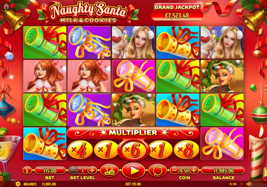Naughty Santa — результат тестового вращения