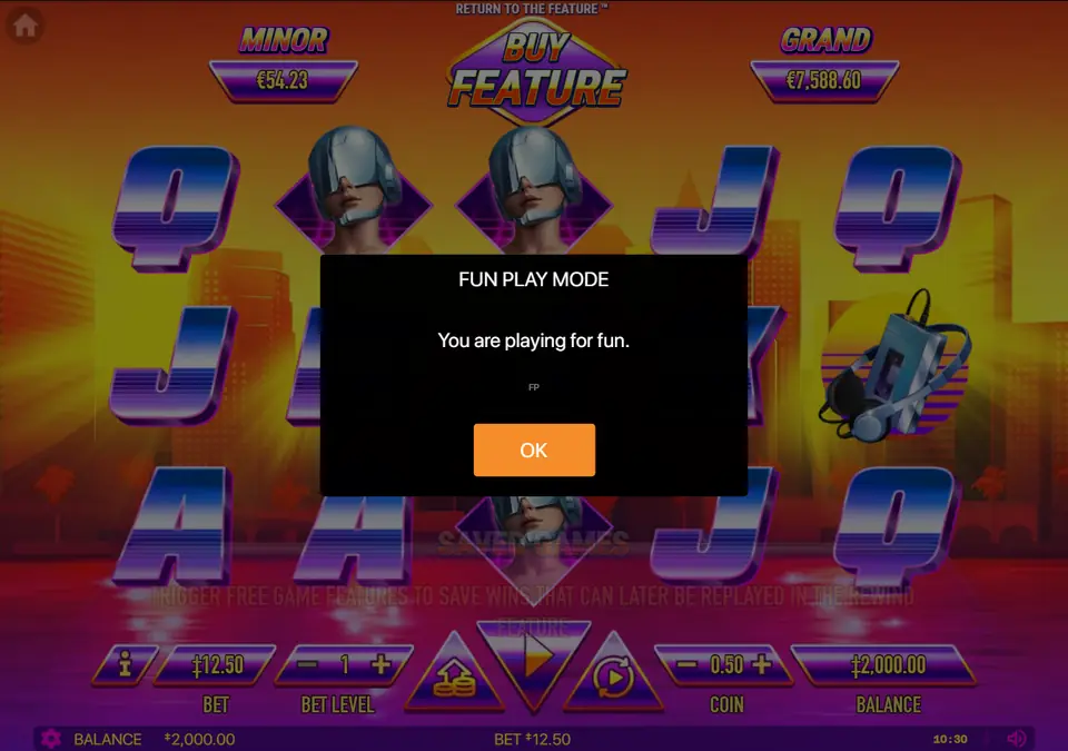 Return To The Feature — FUN PLAY MODE