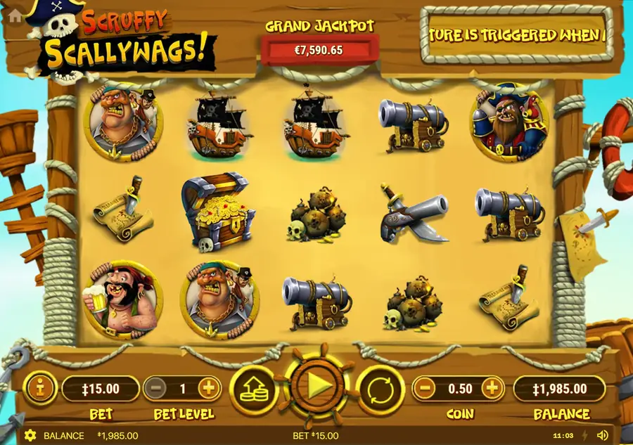 Scruffy Scallywags — тестовый Spin