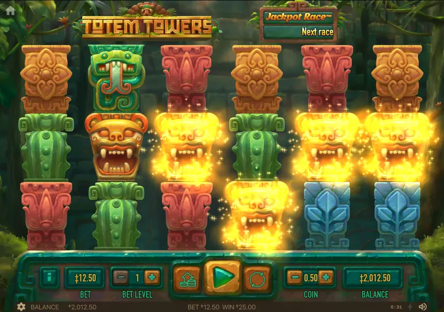 Totem Towers — результат тестового вращения